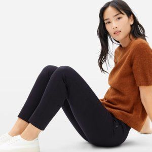 Everlane Twill Ankle Pants Size 6 Black Stretch Work Business Casual 26" Inseam